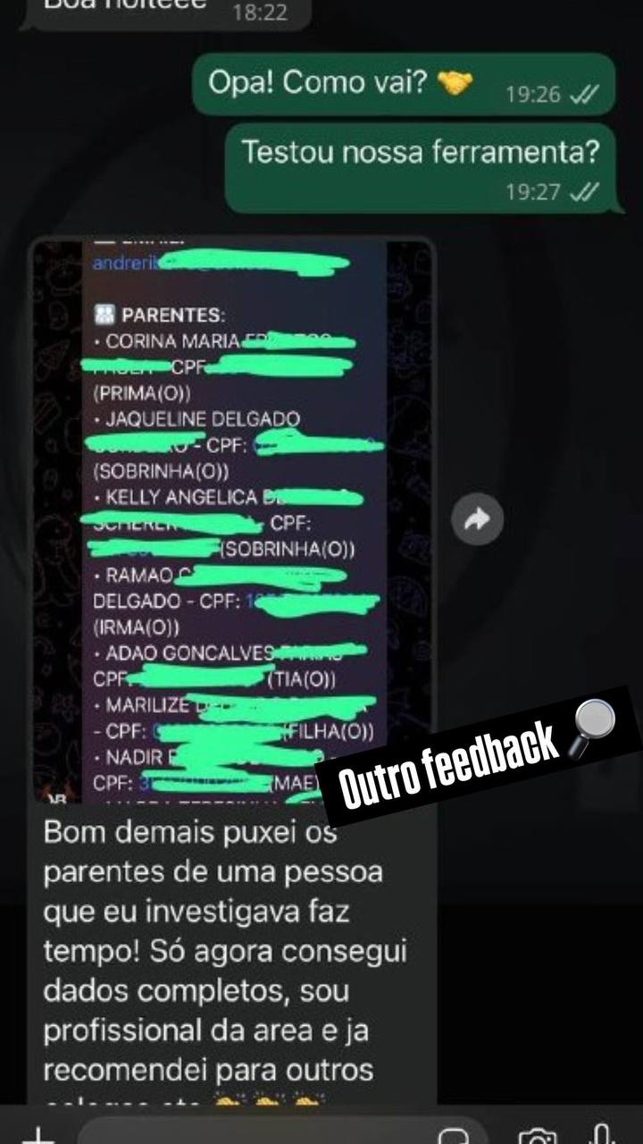 Feedback de cliente do Painel de Buscas