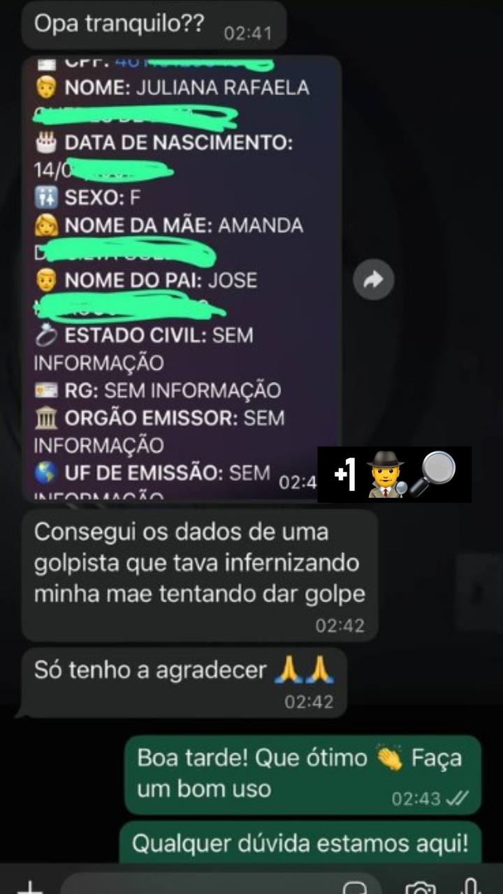 Feedback de cliente do Painel de Buscas