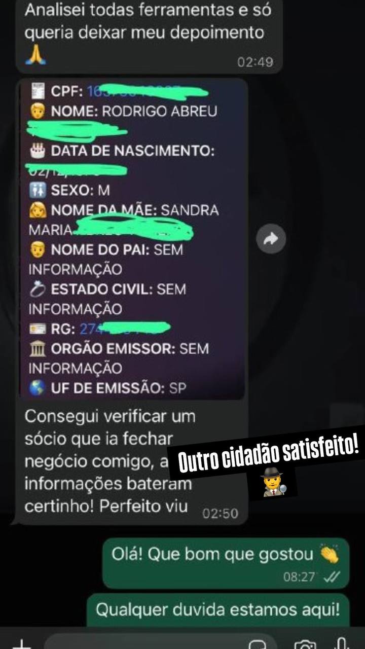 Feedback de cliente do Painel de Buscas